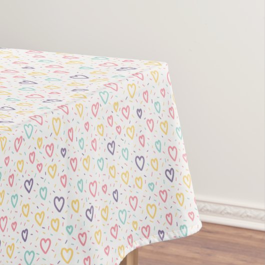 Tischdecke Valentinstag Bunte Herzen (Beispiel)