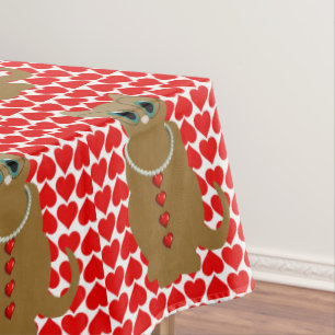 Tischdecke Valentinstag Katze
