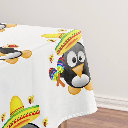 Tischdecke Valentinstag Pinguin Herzen (Beispiel)