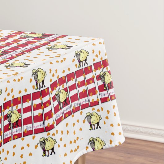 Tischdecke Valentinstag Schafe (Beispiel)