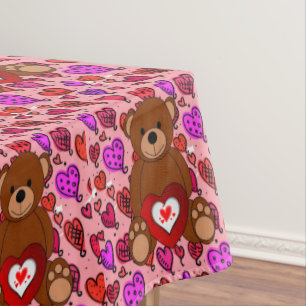 Tischdecke Valentinstag Teddybär