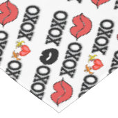 Tischdecke Valentinstag Xoxo (Schrägansicht)