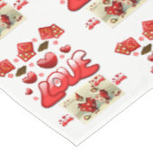 Tischdecke zum Valentinstag (Schrägansicht)