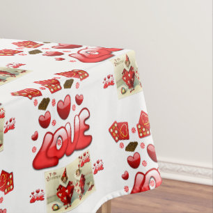 Tischdecke zum Valentinstag