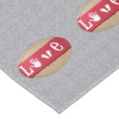 Tischdecke zum Valentinstag (Schrägansicht)