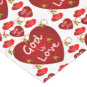 Tischdecke zum Valentinstag (Schrägansicht)