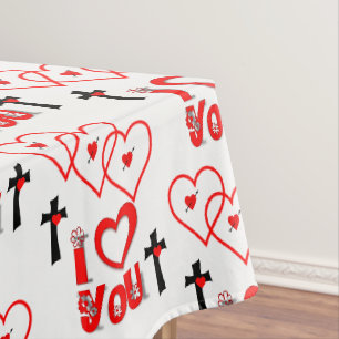 Tischdecke zum Valentinstag