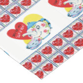 Tischdecke zum Valentinstag (Schrägansicht)