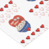 Tischdecke zum Valentinstag (Schrägansicht)