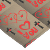 Tischdecke zum Valentinstag (Schrägansicht)