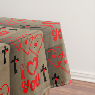 Tischdecke zum Valentinstag