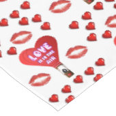 Tischdecke zum Valentinstag (Schrägansicht)