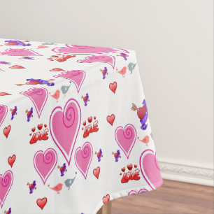 Tischdecke zum Valentinstag