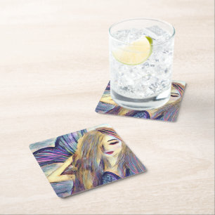 Tischdecken aus Papier mit Meerjungfrau-Thema für  Rechteckiger Pappuntersetzer