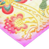 Tischdecken aus rosa Palmen (Schrägansicht)