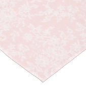 Tischdecken aus rosa und weißem Spitzen (Schrägansicht)