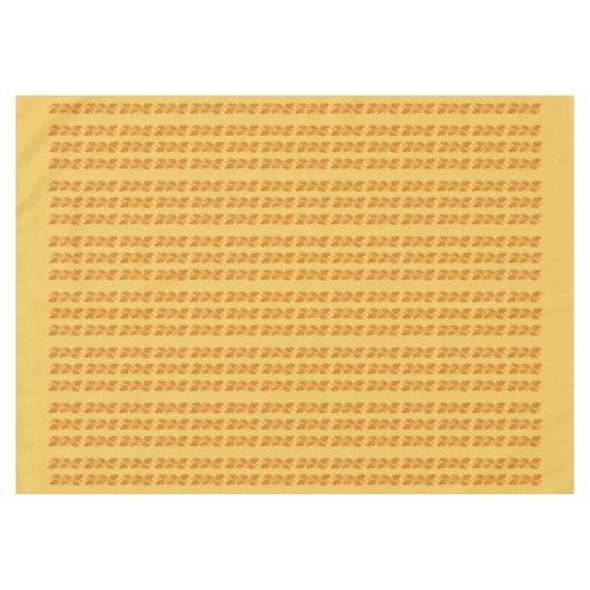 Tischdecken - Braune, helle Blätter auf Orange (Vorderseite (Horizontal))