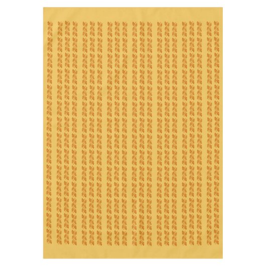 Tischdecken - Braune, helle Blätter auf Orange (Vorderseite)