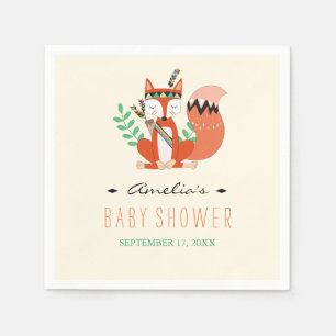 Tischdecken für Baby Shower Tribal Woodland Fox Serviette