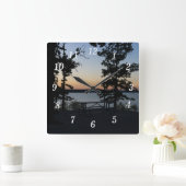 Tischdeckenhalterung Quadratische Wanduhr (Zuhause)