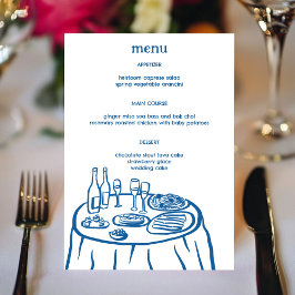 Tischdeckenkleidung aus Whimsikbüffet Modernes KUS Menükarte