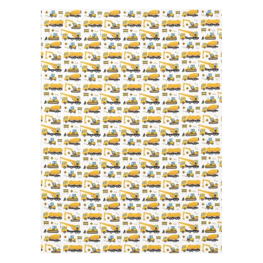 Tischdekor für niedliche Baufahrzeuge Tischdecke (Vorderseite)