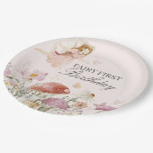 Tischdekoration der Fairy First Birthday Party Pappteller (Schrägansicht)