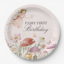 Tischdekoration der Fairy First Birthday Party Pappteller