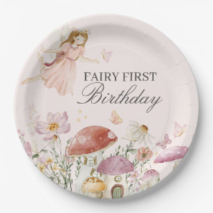 Tischdekoration der Fairy First Birthday Party Pappteller