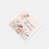 Tischdekoration der Fairy First Birthday Party Serviette (Ecke)