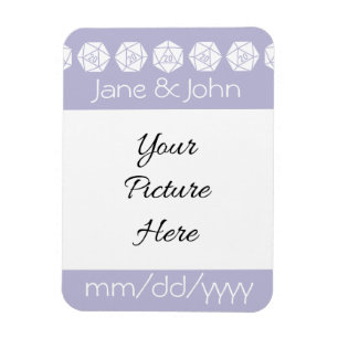 Tischdekoration im Lavendel-Look - Save-the-Date-M Magnet