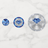 Tischdekorationen zum 45. Hochzeitstag Konfetti (Rückseiten)