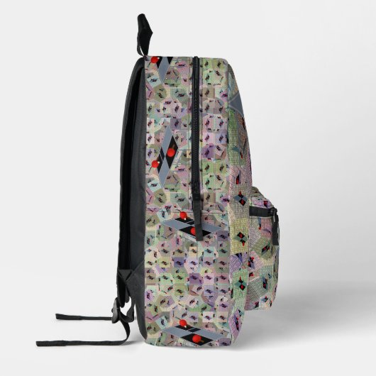 Tische mit Flechtmuster, Rucksack (Links)