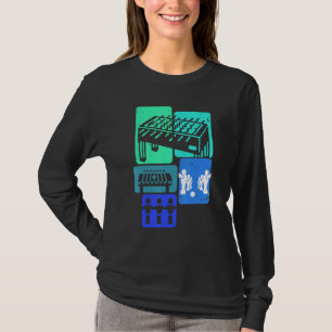Tischfußball   Foosball Spieler  Retro Jungen Foos T-Shirt