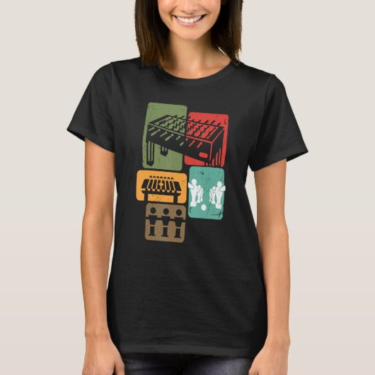 Tischfußballspieler Retro Boys Foosbal T-Shirt (Vorderseite)
