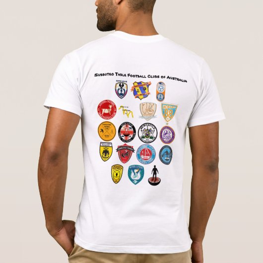 Tischfußballvereine Australiens T-Shirt (Rückseite)