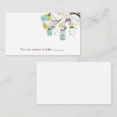 Tischhalter für blaue und grüne Mason Jars Platzkarte (Vorne/Hinten)