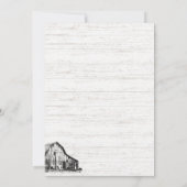 Tischkarte für den Bauernhof (Rückseite)