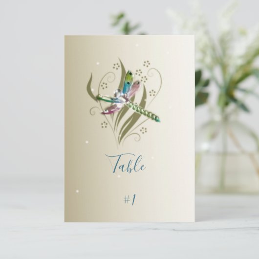 Tischkarte für den Schmuckzug des Empfangs Einladung (Stehend Vorderseite)