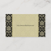 Tischkarte für den schwarzen und den ElfenbeinDama Platzkarte (Rückseite)