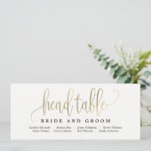 Tischkarte für den Sitzplan - Schöne Kalligrafie Einladung (Stehend Vorderseite)