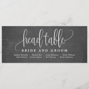 Tischkarte für den Sitzplan - Schöne Kalligrafie Einladung