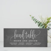 Tischkarte für den Sitzplan - Schöne Kalligrafie Einladung (Stehend Vorderseite)