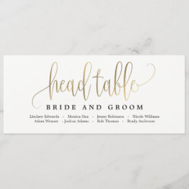Tischkarte für den Sitzplan - Schöne Kalligrafie Einladung