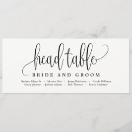 Tischkarte für den Sitzplan - Schöne Kalligrafie Einladung