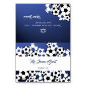 Tischkarte für Fußball-Sport-Event-Platz Tischnummer (Vorderseite)