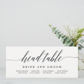 Tischkarte für Sitzplätze - Modernes Skript Einladung (Stehend Vorderseite)