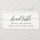Tischkarte für Sitzplätze - Modernes Skript Einladung (Vorderseite)