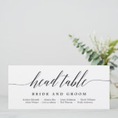 Tischkarte für Sitzplätze - Modernes Skript Einladung (Stehend Vorderseite)