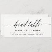 Tischkarte für Sitzplätze - Modernes Skript Einladung (Vorne/Hinten)